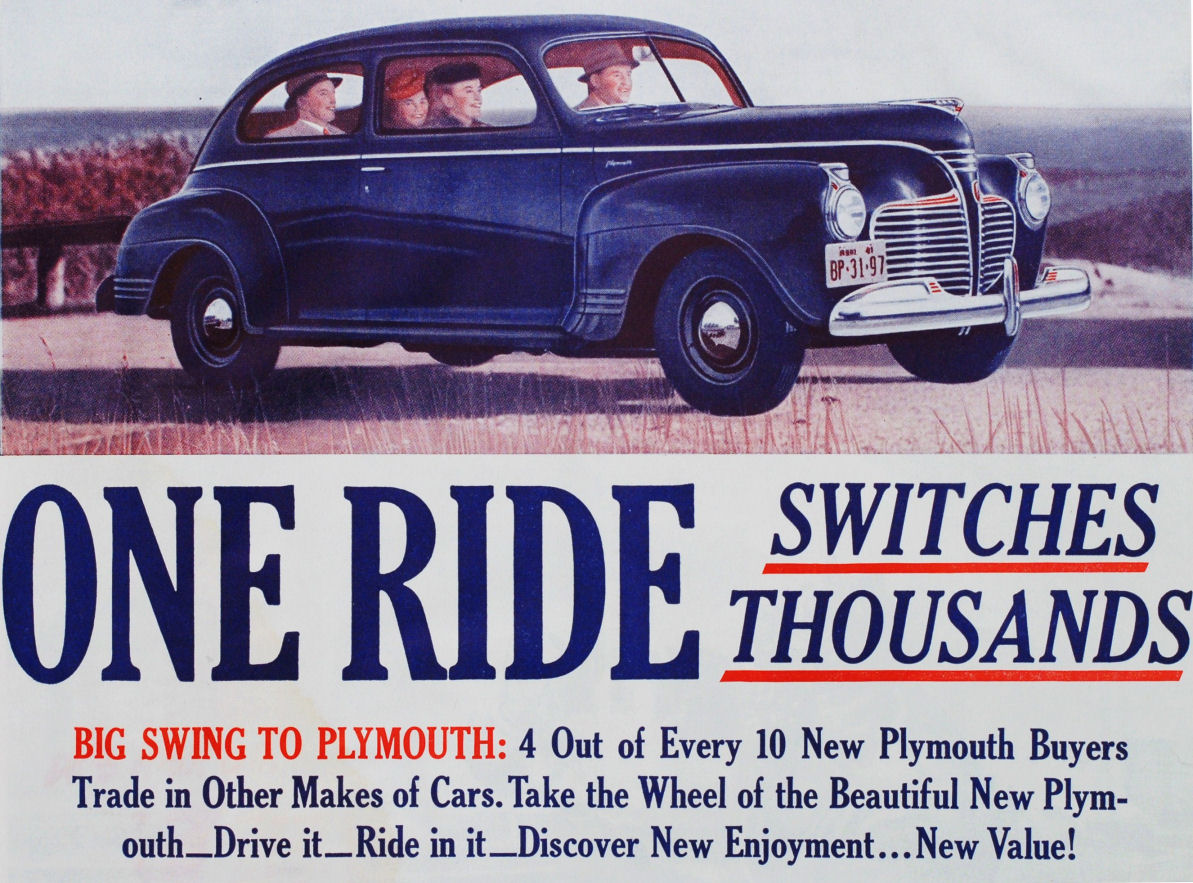 1941 Plymouth Auto Advertising